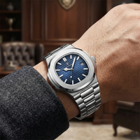 Reloj de lujo minimalista – Tono azul y acero