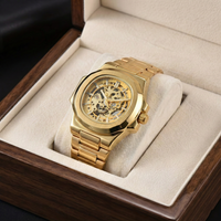 Reloj automático ESKELETON - Tono full gold - nautilus inspired