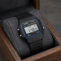 Reloj de lujo digital - Tono negro CASIO F91W-1