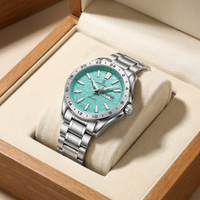 Reloj de lujo - Tono tiffany y acero - explorer II inspired