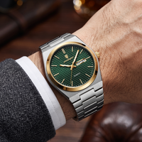 Reloj de lujo ejecutivo - tono verde y oro