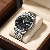 Reloj elegante cocktail - tono acero y negro