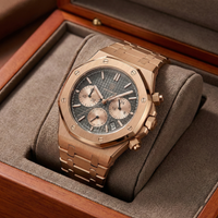 Reloj cronografo deportivo - rose gold negro