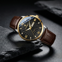 Reloj de lujo casual - Cafe y negro