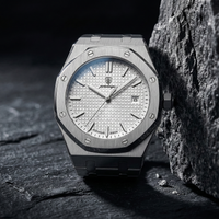 Reloj de lujo ejecutivo - tono acero y blanco