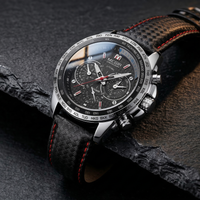 Reloj de lujo deportivo - Tono negro y fibra