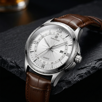 Reloj casual elegante - Tono cafe y blanco