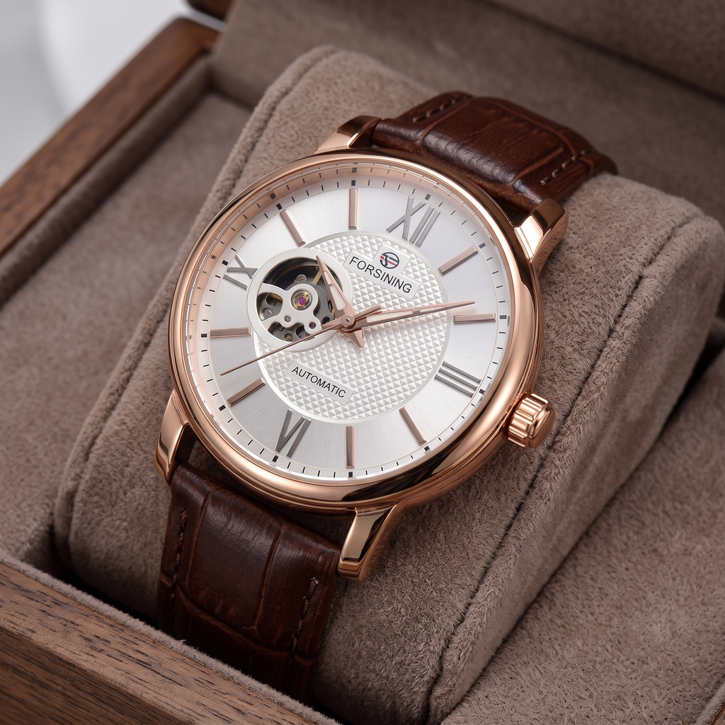 Reloj e lujo casual - Tono cafe y blanco Orient bambino inspired - Automatico