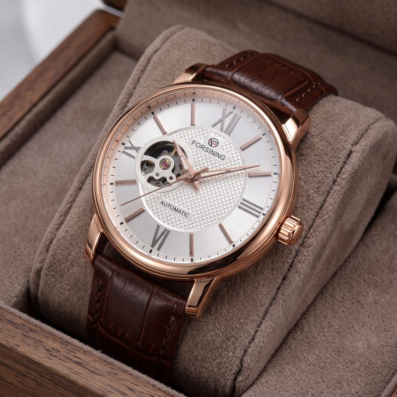 Reloj e lujo casual - Tono cafe y blanco Orient bambino inspired - Automatico