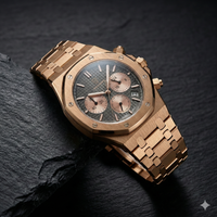 Reloj cronografo deportivo - rose gold negro