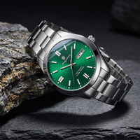 Reloj de lujo - Tono acero y verde