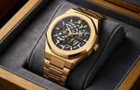 Reloj deportivo automatico - Tono rose gold y negro
