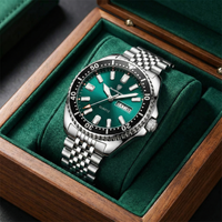 Reloj premiun de lujo - esmeralda y plata