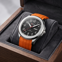Reloj de lujo deportivo - acero y naranja