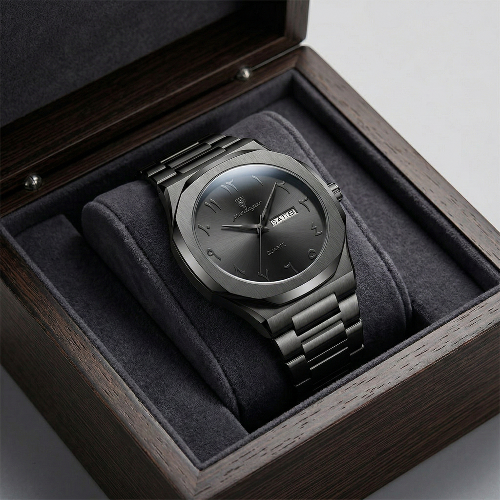 Reloj de lujo arabe - Negro total