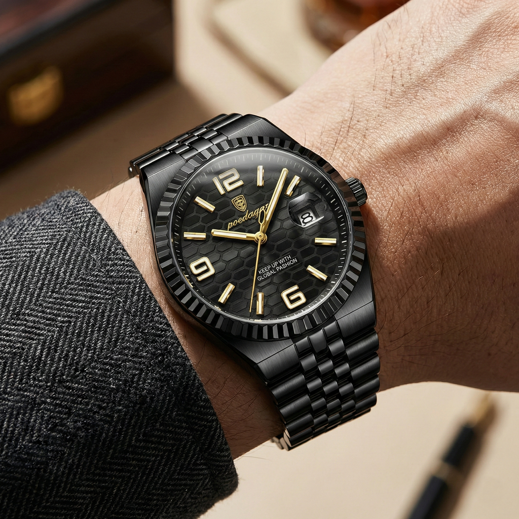 Reloj premiun ejecutivo - Negro y oro