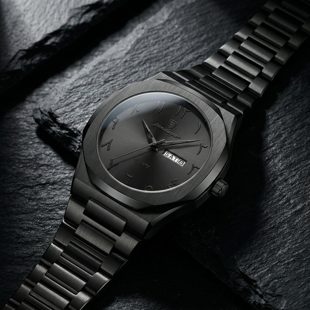Reloj de lujo arabe - Negro total