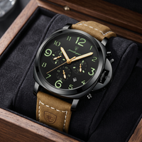 Reloj de lujo militar  - Tono negro y cafe