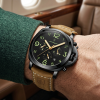 Reloj de lujo militar  - Tono negro y cafe