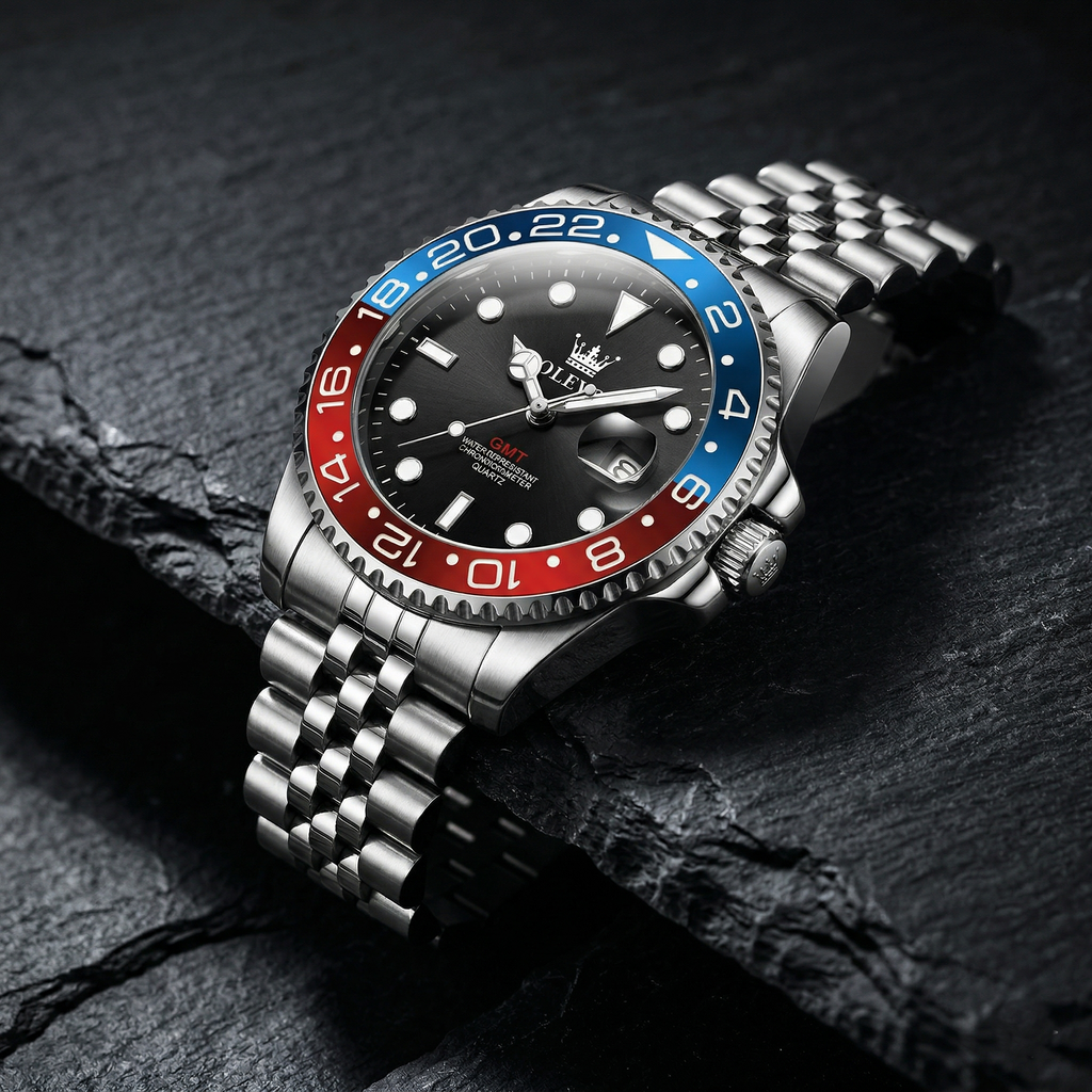 Reloj premiun de lujo - Tono acero bisel PEPSI