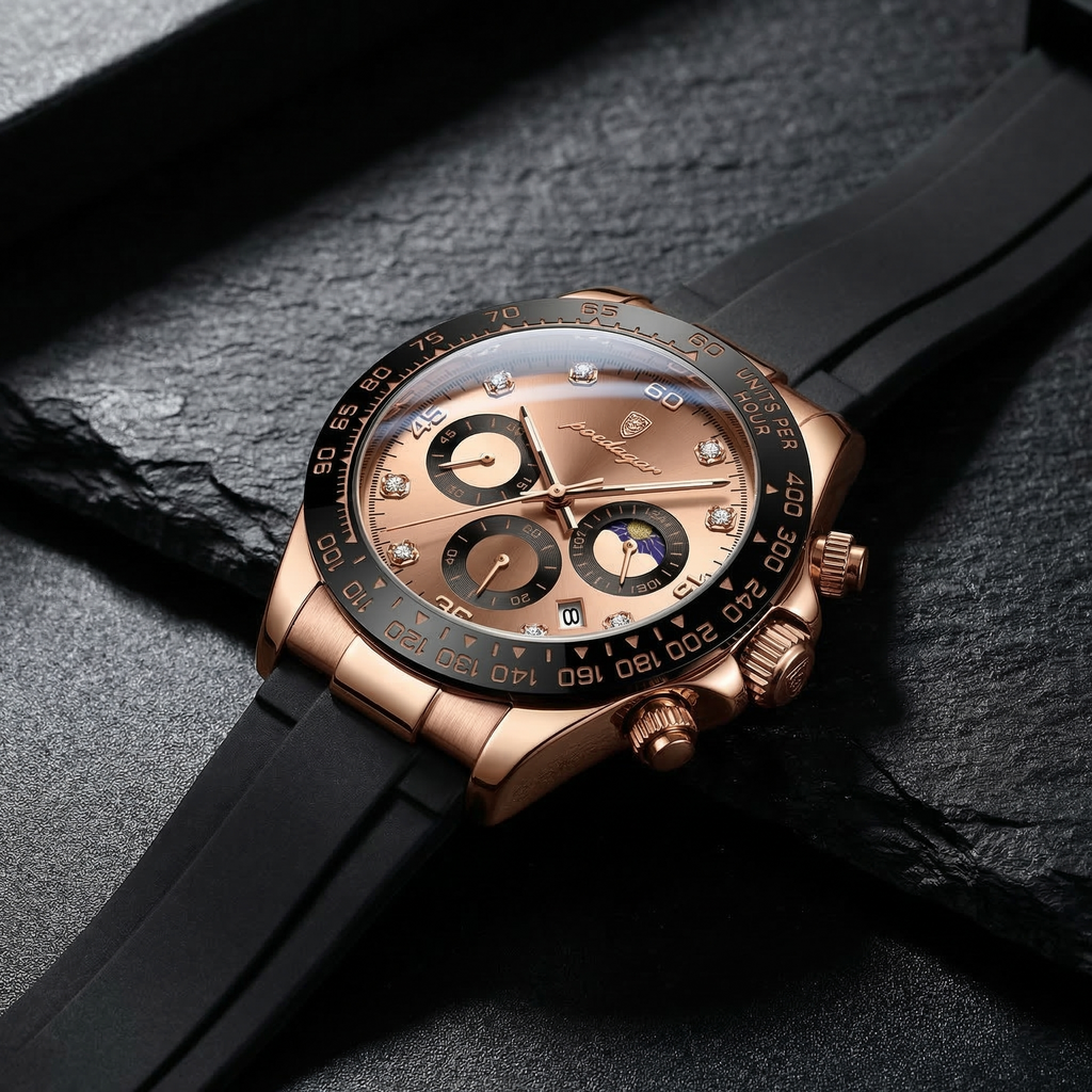 Reloj premiun cronografo - Rose gold