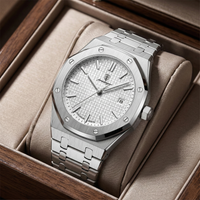 Reloj de lujo ejecutivo - tono acero y blanco