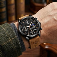 Reloj deportivo cronografo - tono negro y rose gold