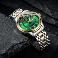 Reloj de lujo - tono verde y acero gold