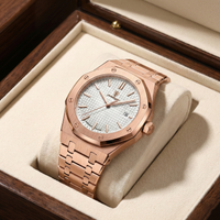 Reloj de lujo ejecutivo - tono rose gold y blanco
