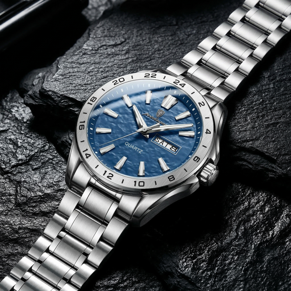 Reloj de lujo - Tono azul y acero -  explorer II inspired