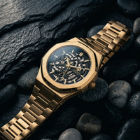Reloj deportivo automatico - Tono rose gold y negro