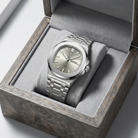 Reloj de lujo minimalista - tono gris y acero