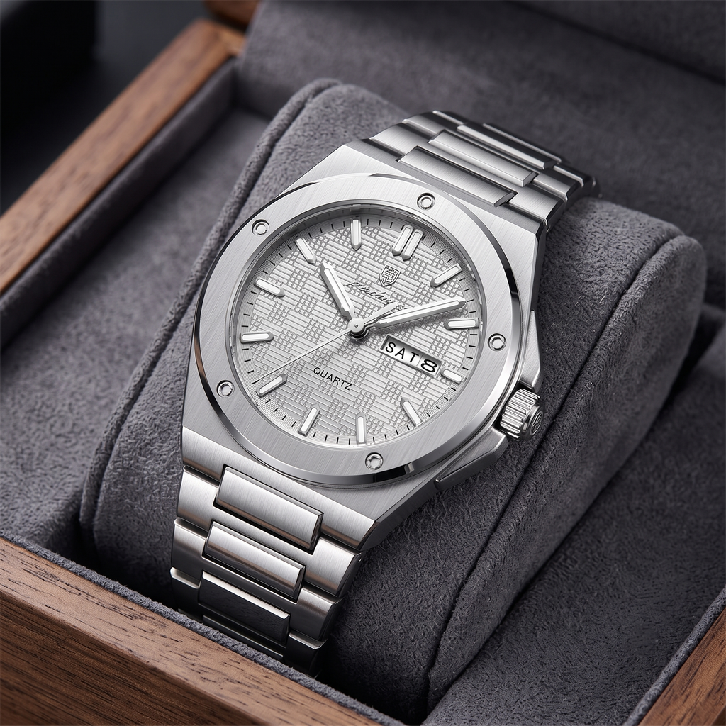 Reloj de lujo deportivo - tono acero y blanco - iwc schaffhausen ingenieur inspired