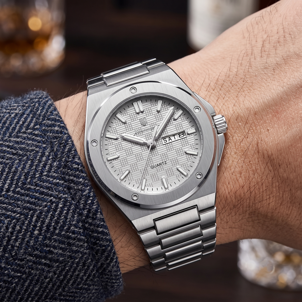Reloj de lujo deportivo - tono acero y blanco - iwc schaffhausen ingenieur inspired