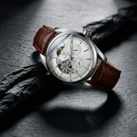 Reloj automático formal - tono cafe y blanco OpenHeart