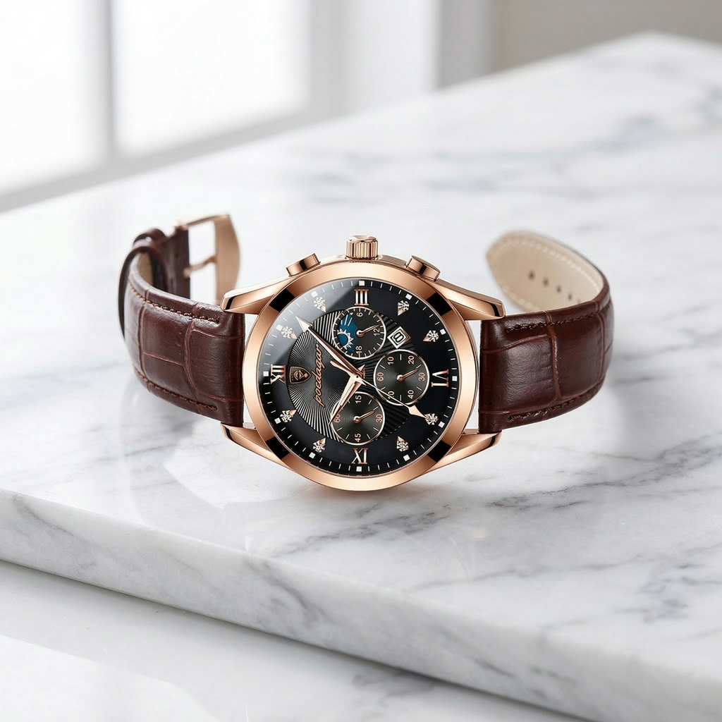 Reloj casual - Tono cafe y rose gold - Classic sport