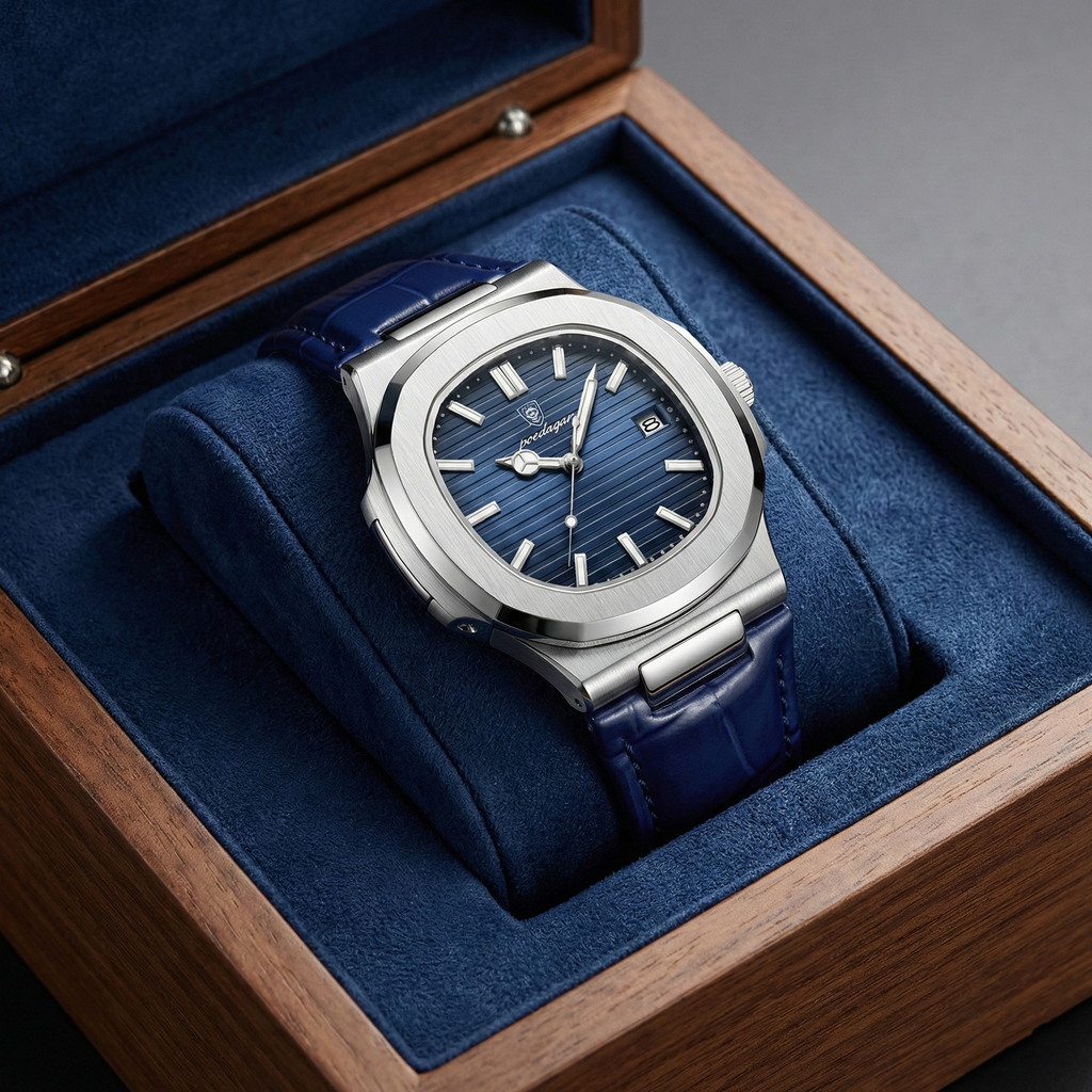 Reloj de lujo minimalista - tono azul total