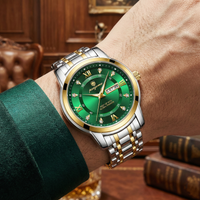 Reloj de lujo - tono verde y acero gold