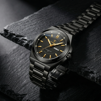 Reloj premiun deportivo - tono negro y oro