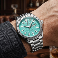 Reloj de lujo - Tono tiffany y acero - explorer II inspired