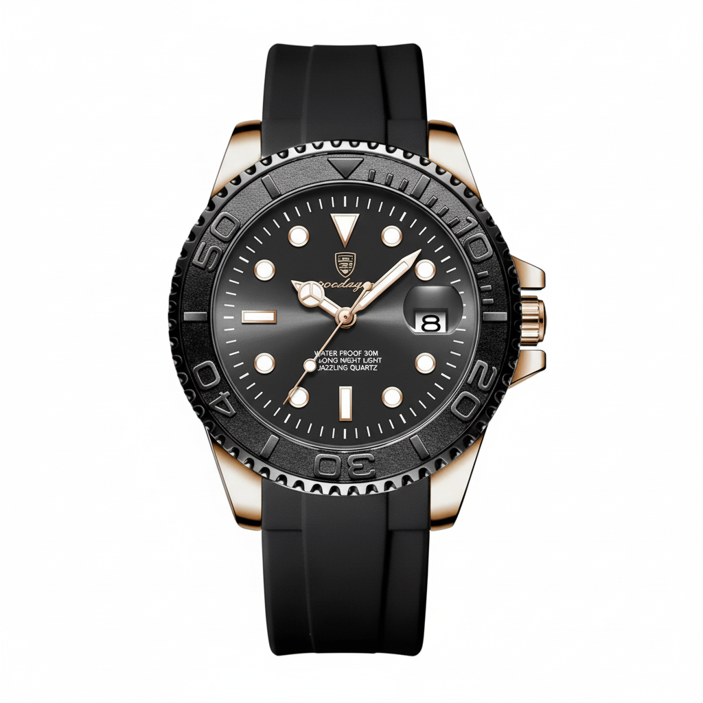Reserva - reloj de lujo premium tono negro y rose gold