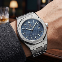 Reloj de lujo ejecutivo - tono acero y azul oceano – oak inspired