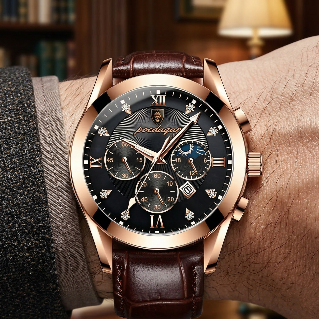 Reloj casual - Tono cafe y rose gold - Classic sport