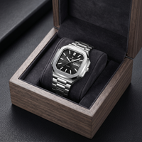 Reloj de lujo - Tono acero y negro cubitus