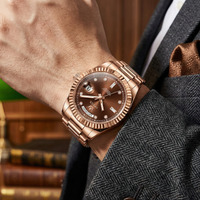 Reloj de lujo - Tono rosegold chocolate - daydate inspired