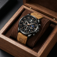 Reloj deportivo cronografo - tono negro y rose gold