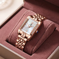 Reloj de lujo para dama - Tono rosegold y blanco