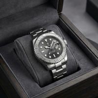 Reloj de lujo premium - tono acero y negro