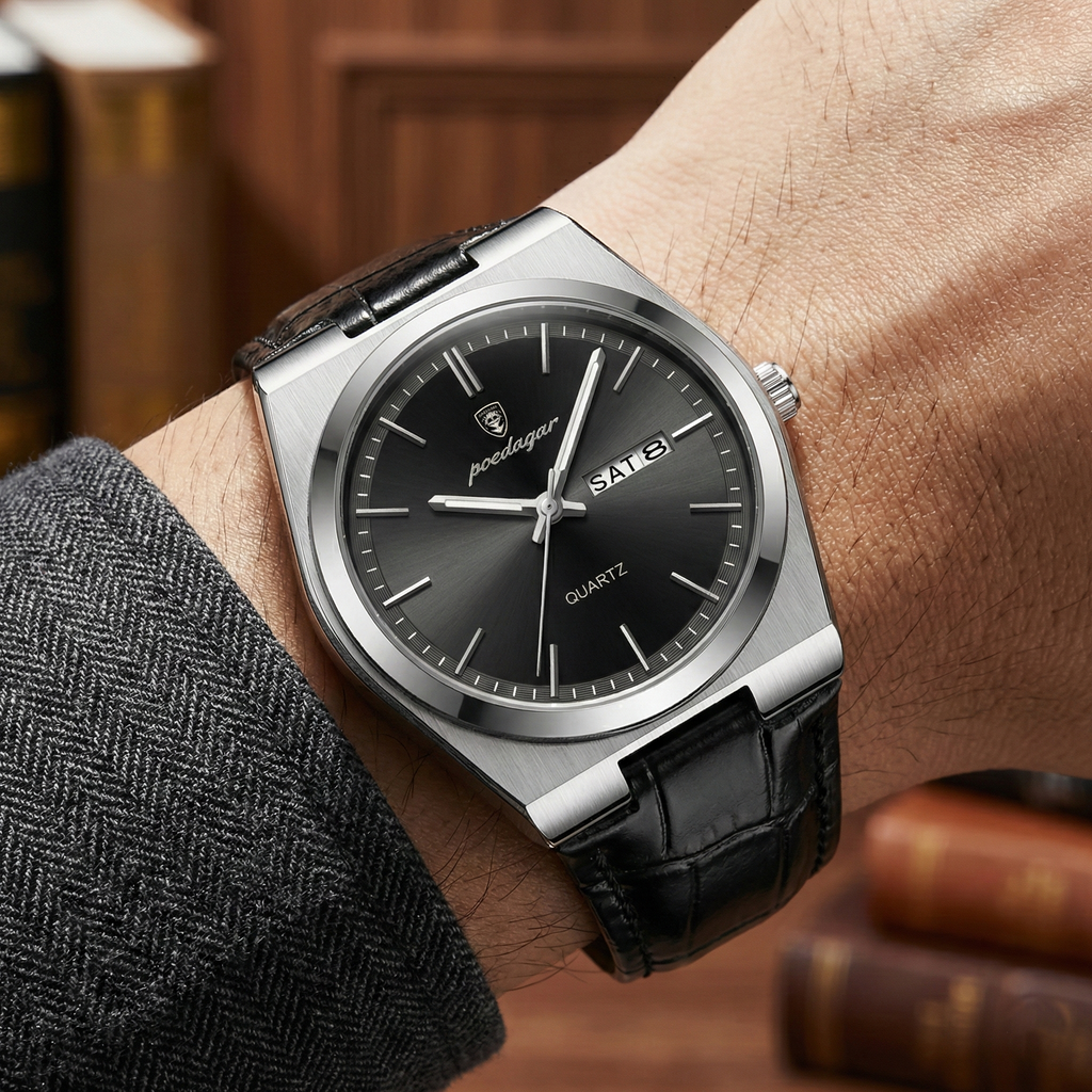 Reloj ejecutivo - tono negro y acero