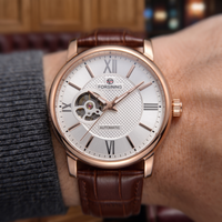 Reloj e lujo casual - Tono cafe y blanco Orient bambino inspired - Automatico